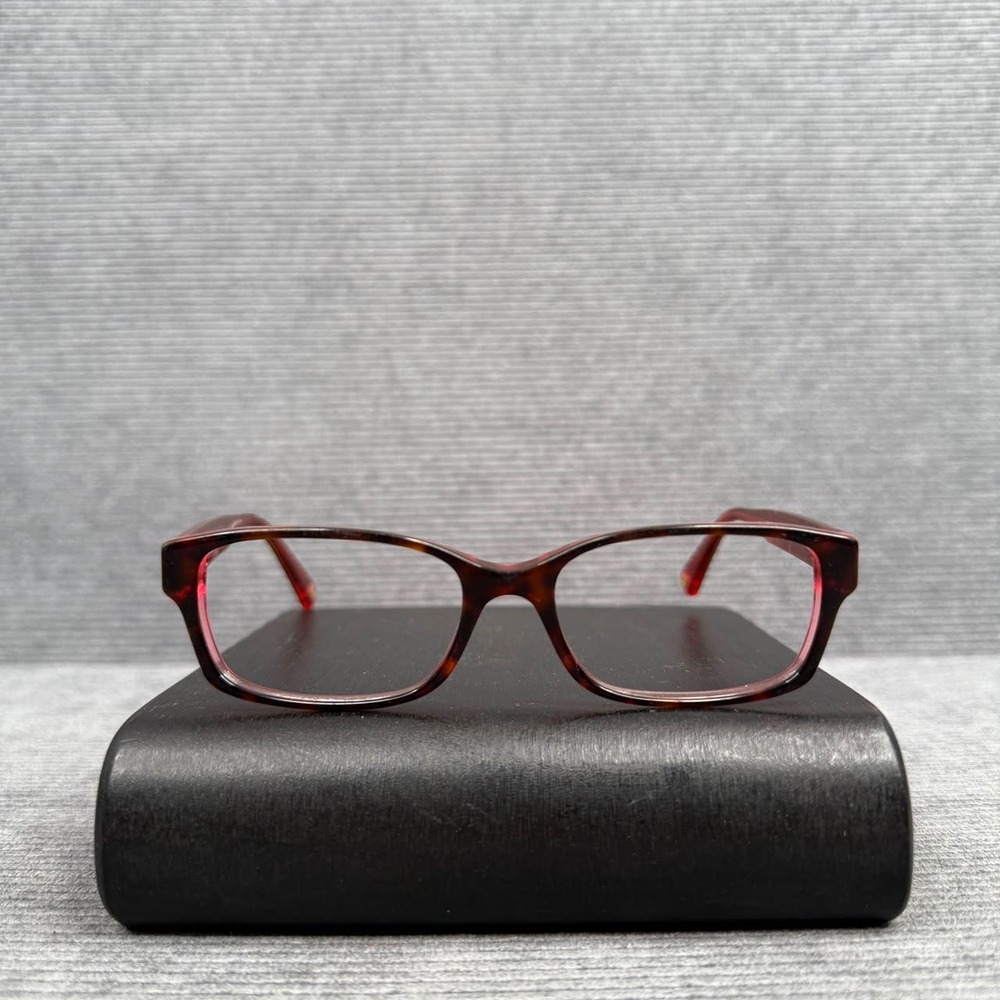 Coach HC 6040 Brooklyn Tortoise Pink Rectangular Y2k Eyeglass Frames 52-16-135